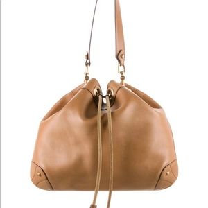 GUCCI Vintage Leather Drawstring Bucket Bag. Italy